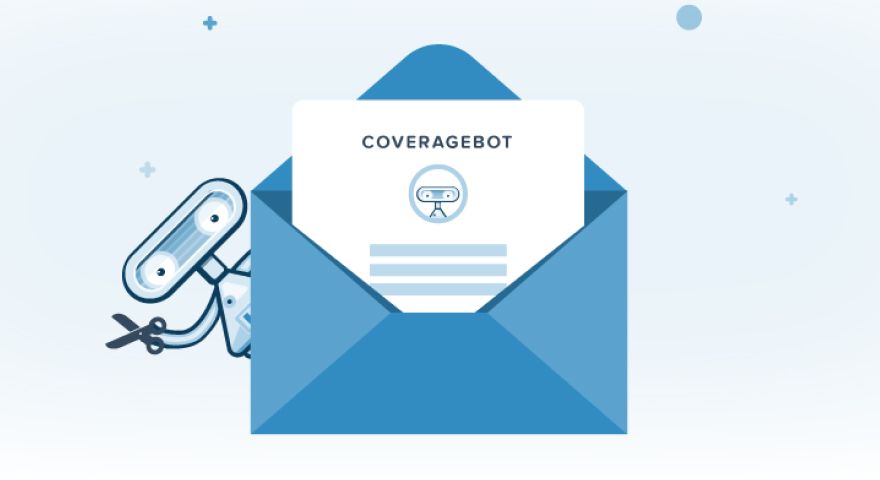 Cartoon robot with an email